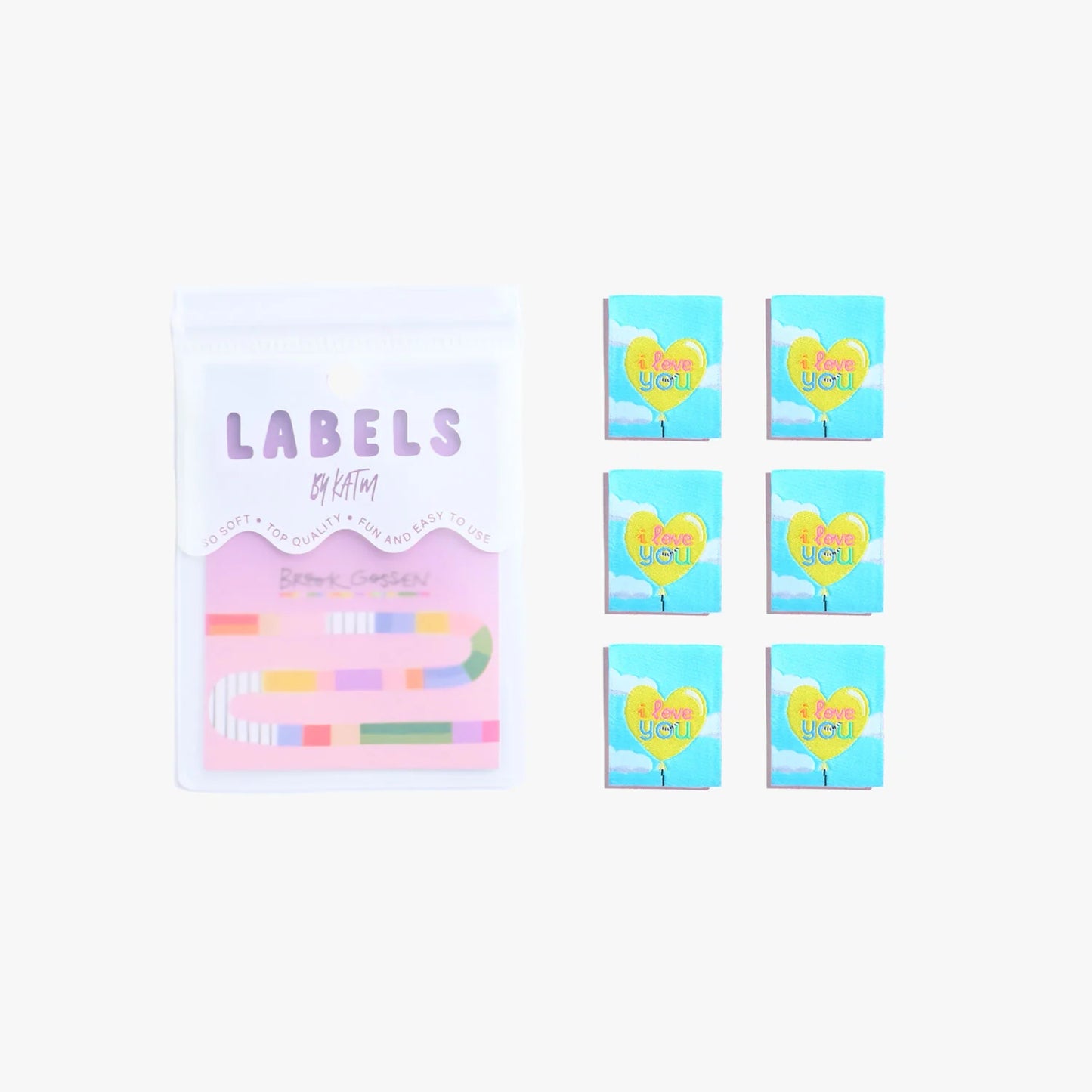 Kylie and the Machine - Woven labels - "I Love You" by KATM x Brook Gossen
