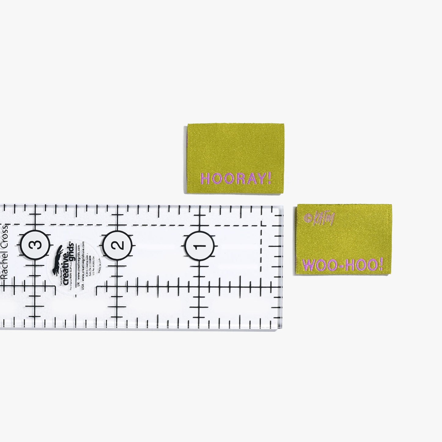 Kylie and the Machine - Woven Labels - "Woo-Hoo! Hooray!"
