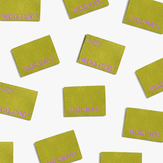 Kylie and the Machine - Woven Labels - "Woo-Hoo! Hooray!"