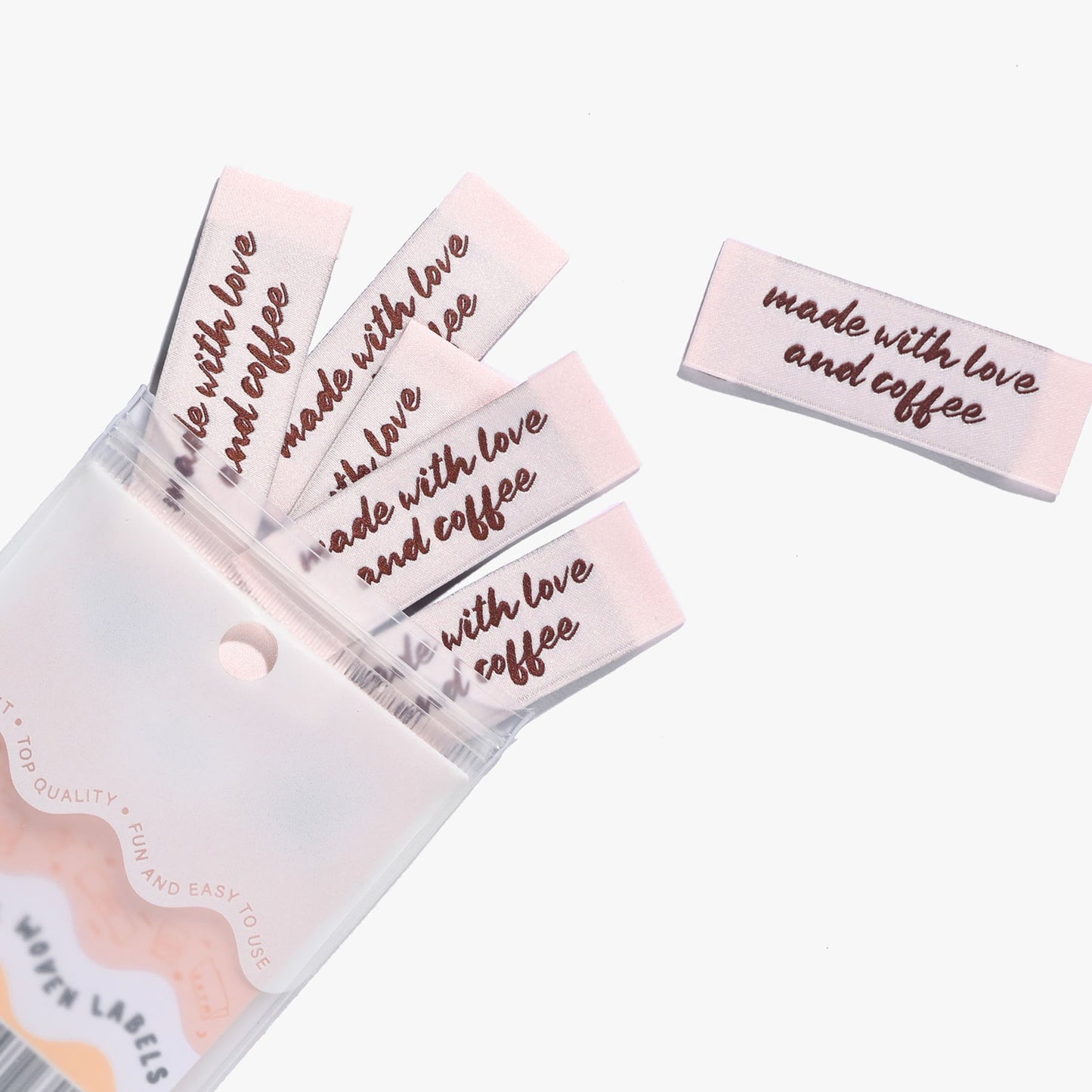 Kylie and the Machine - Woven labels - "Made With Love and Coffee"