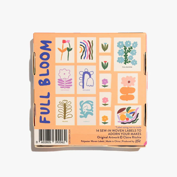 Kylie and the Machine - Woven Labels - FULL BLOOM Claire Ritchie x KATM