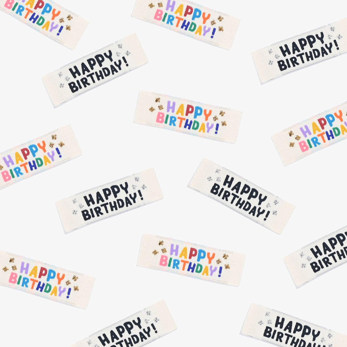 Kylie and the Machine - Woven Labels - "Happy Birthday"