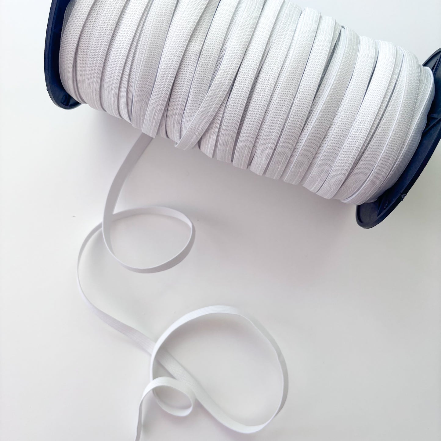 Sullivans - Polyester Knitted (Swimwear) Elastic - 6mm or 9mm Wide - White - Price Per Metre