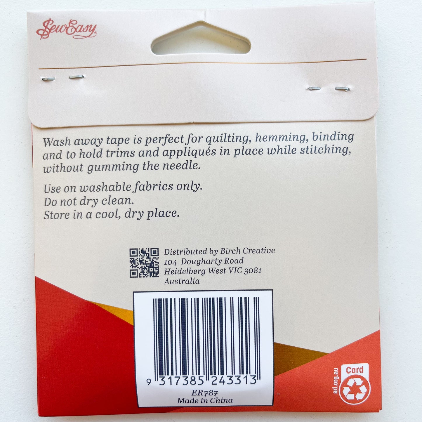 Sew Easy - Wash Away Quilters Tape - Double Sided