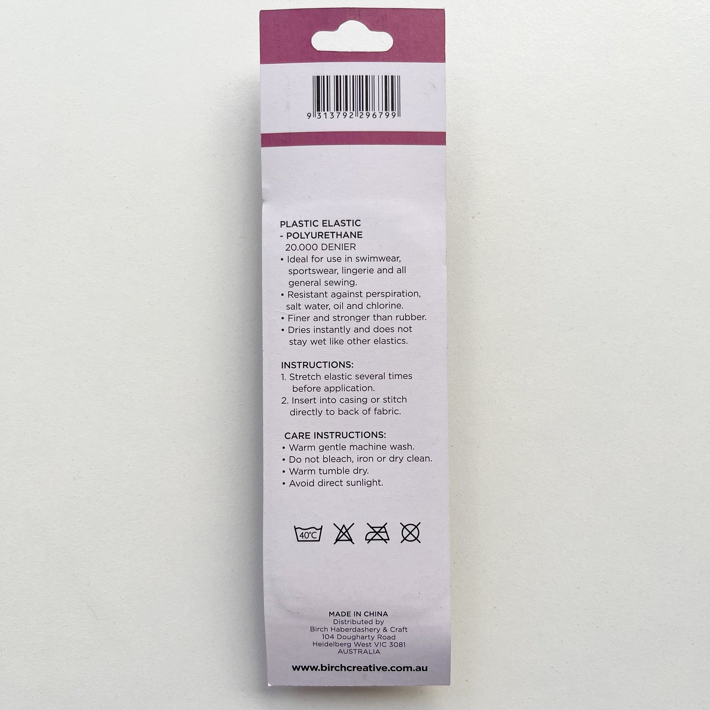 Birch Creative - Plastic Elastic - 6mm or 9mm