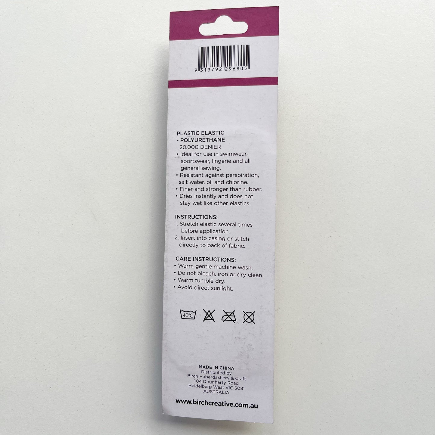 Birch Creative - Plastic Elastic - 6mm or 9mm