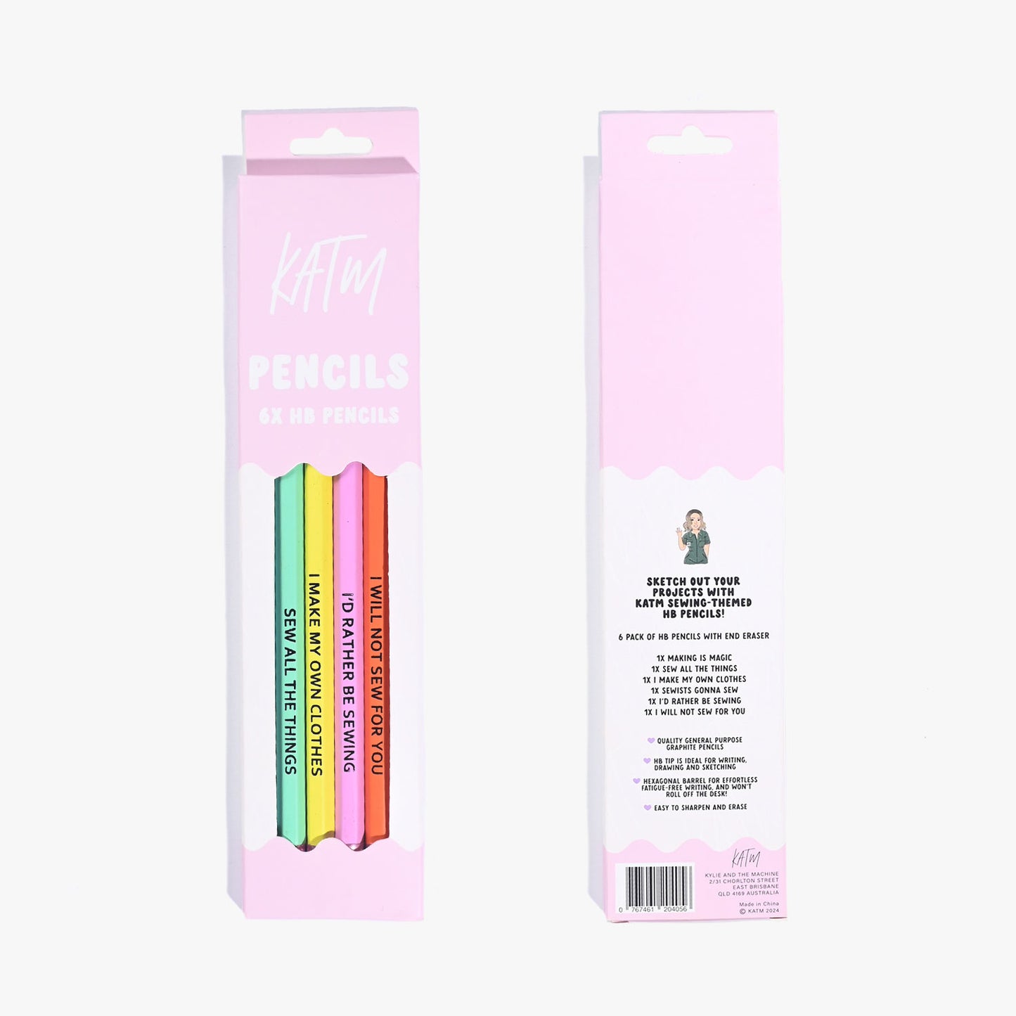 Kylie and the Machine - Sewing Themed HB Pencils