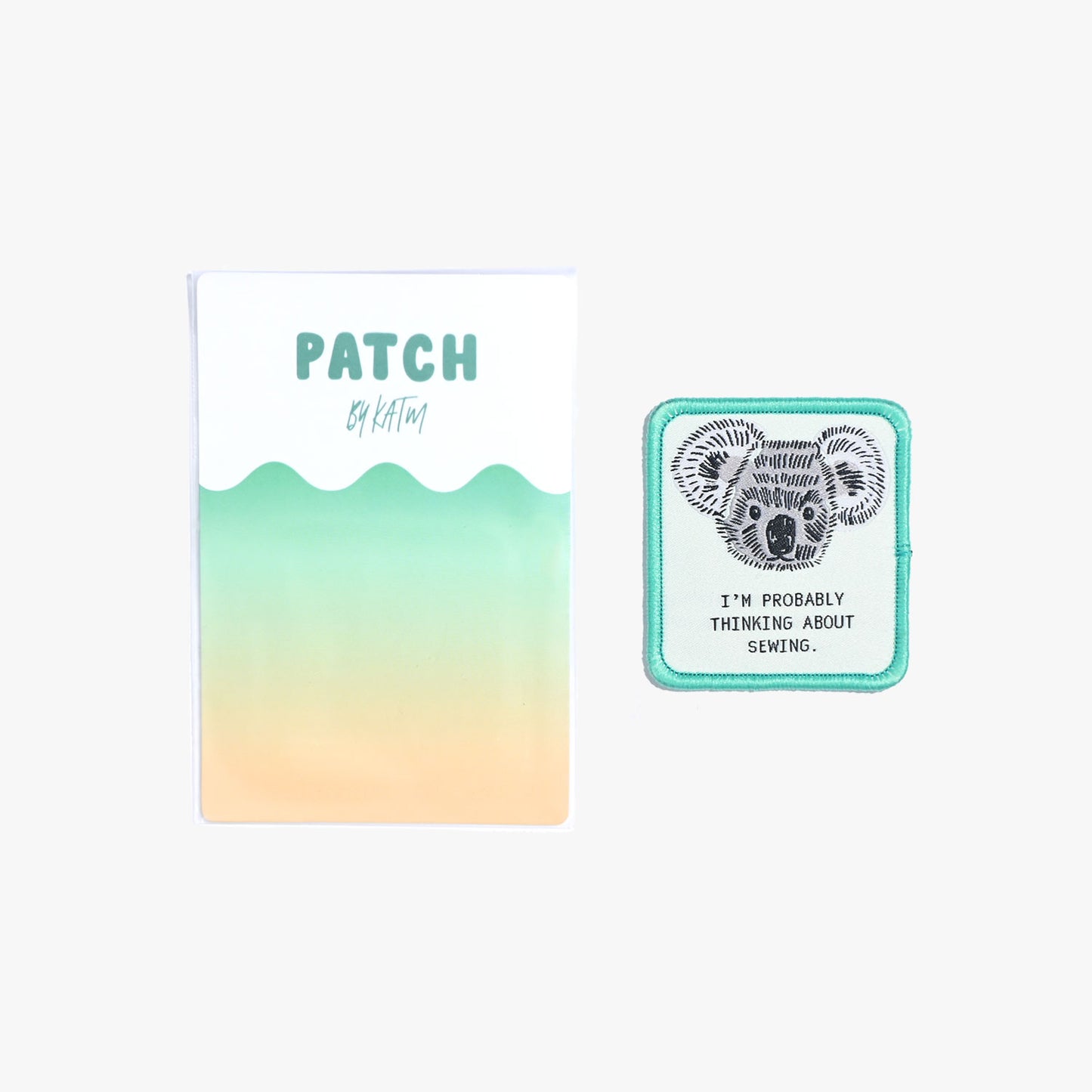 Kylie and the Machine - Iron On Patch - "I'm Probably Thinking About Sewing/Koala"