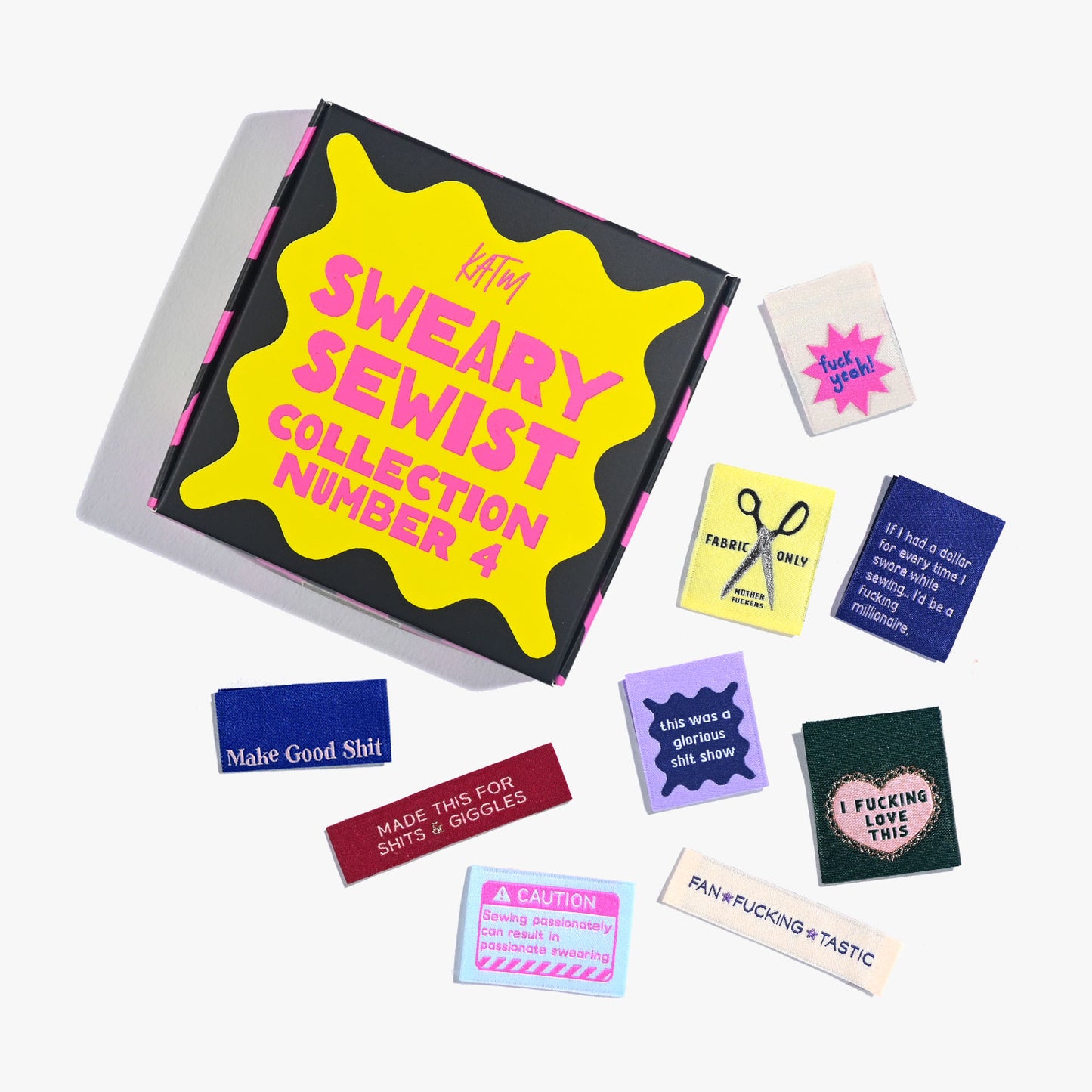 Kylie and the Machine - Woven Labels - The Sweary Sewist #4 Multipack