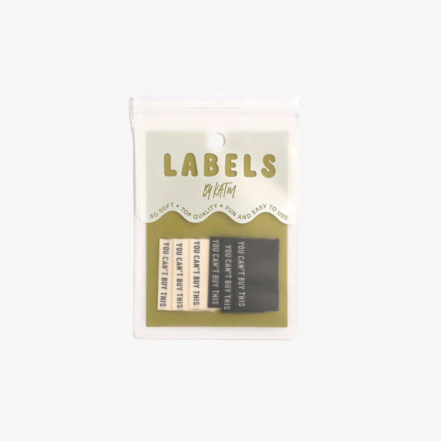 Kylie and the Machine - Woven Labels - "You Can't Buy This" (Black/Cream)