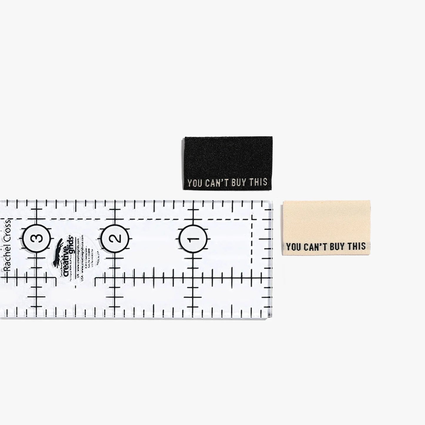 Kylie and the Machine - Woven Labels - "You Can't Buy This" (Black/Cream)