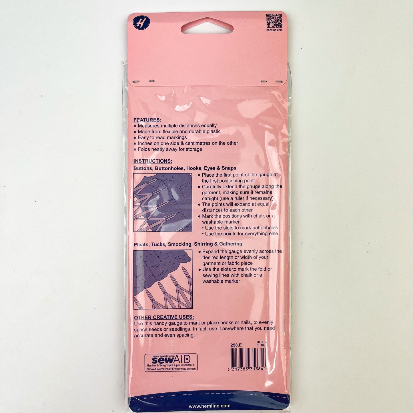 Hemline - Expandable Plastic Sewing Gauge