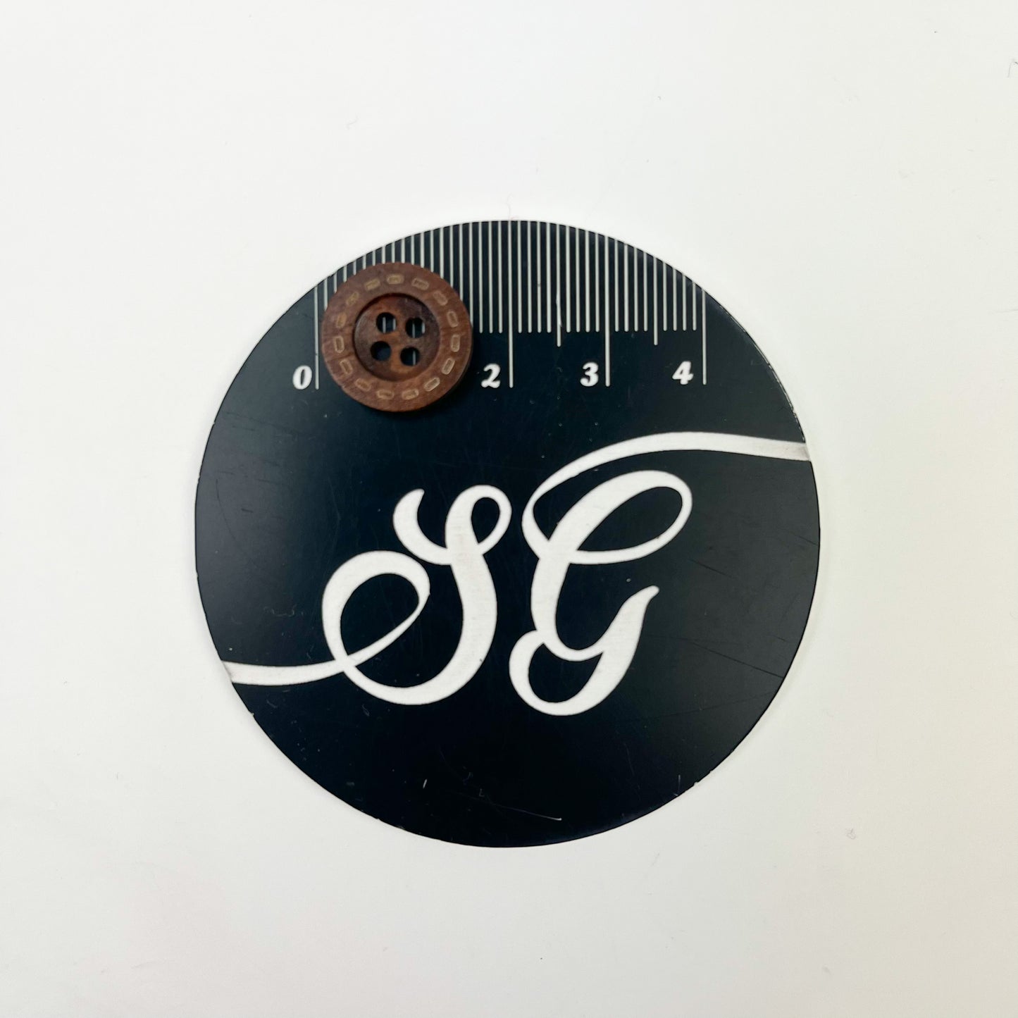 Sewing Gem - 4 Hole Wooden Buttons With Stitch Edge - 15mm - Two Colours