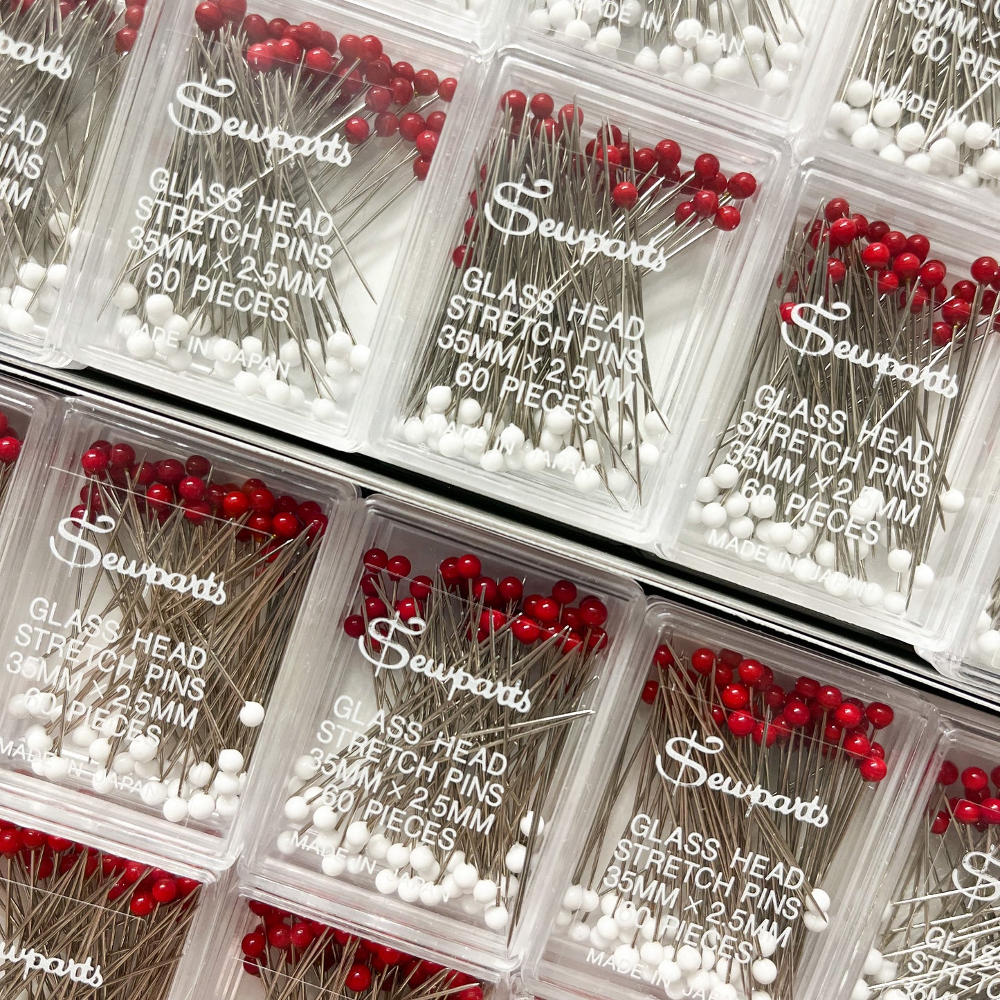 Sewparts - Glass Head Stretch Pins 35mm X 2.5mm