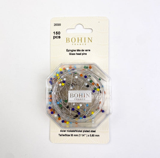 Bohin - Glass Head Pins 150pk