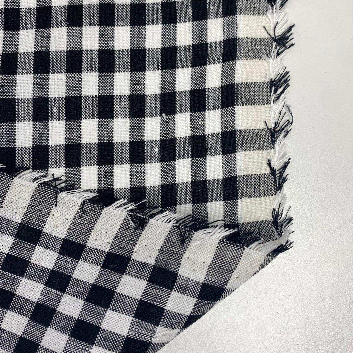 Collette - 100% Linen - Small Black Check