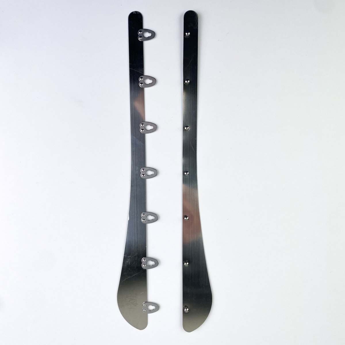 Corset Spoon Busk - Silver Bone with Silver Clip - various lengths