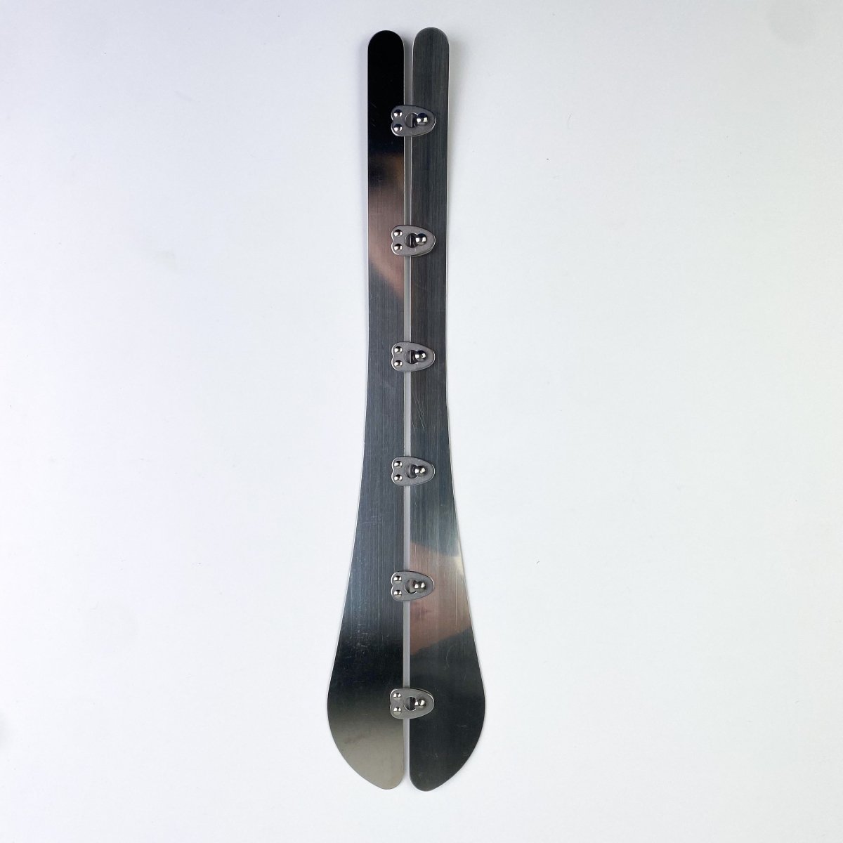 Corset Spoon Busk - Silver Bone with Silver Clip - various lengths