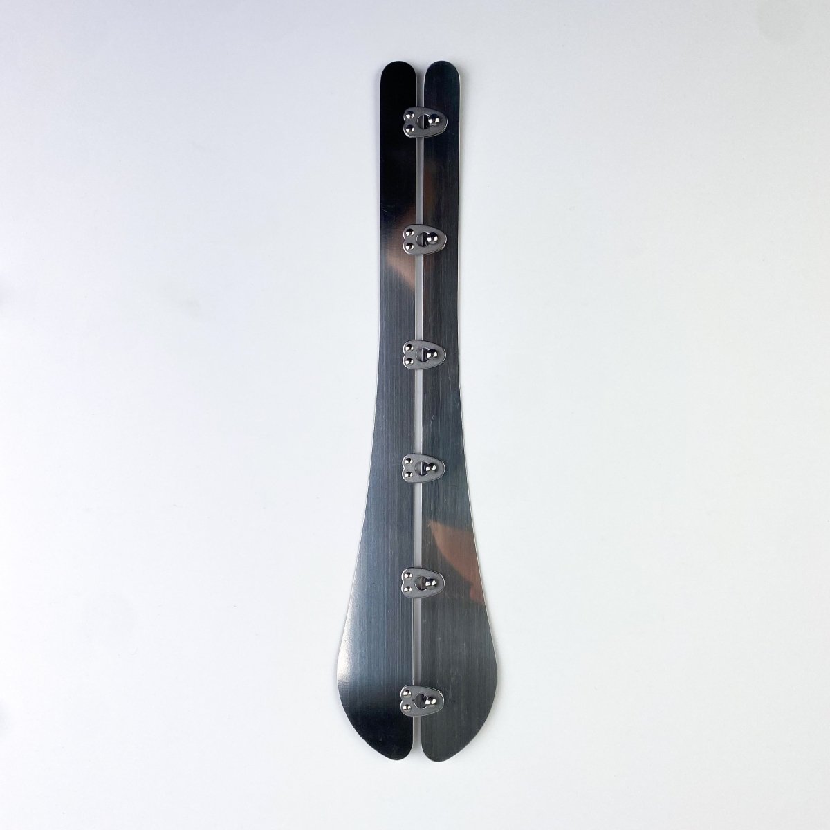 Corset Spoon Busk - Silver Bone with Silver Clip - various lengths