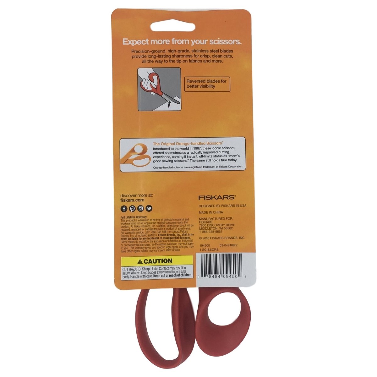 Fiskars - Left-handed 8in/20cm Scissors