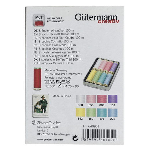 Gutermann - Nostalgic Box of Sew-All Thread Pack - Pastel