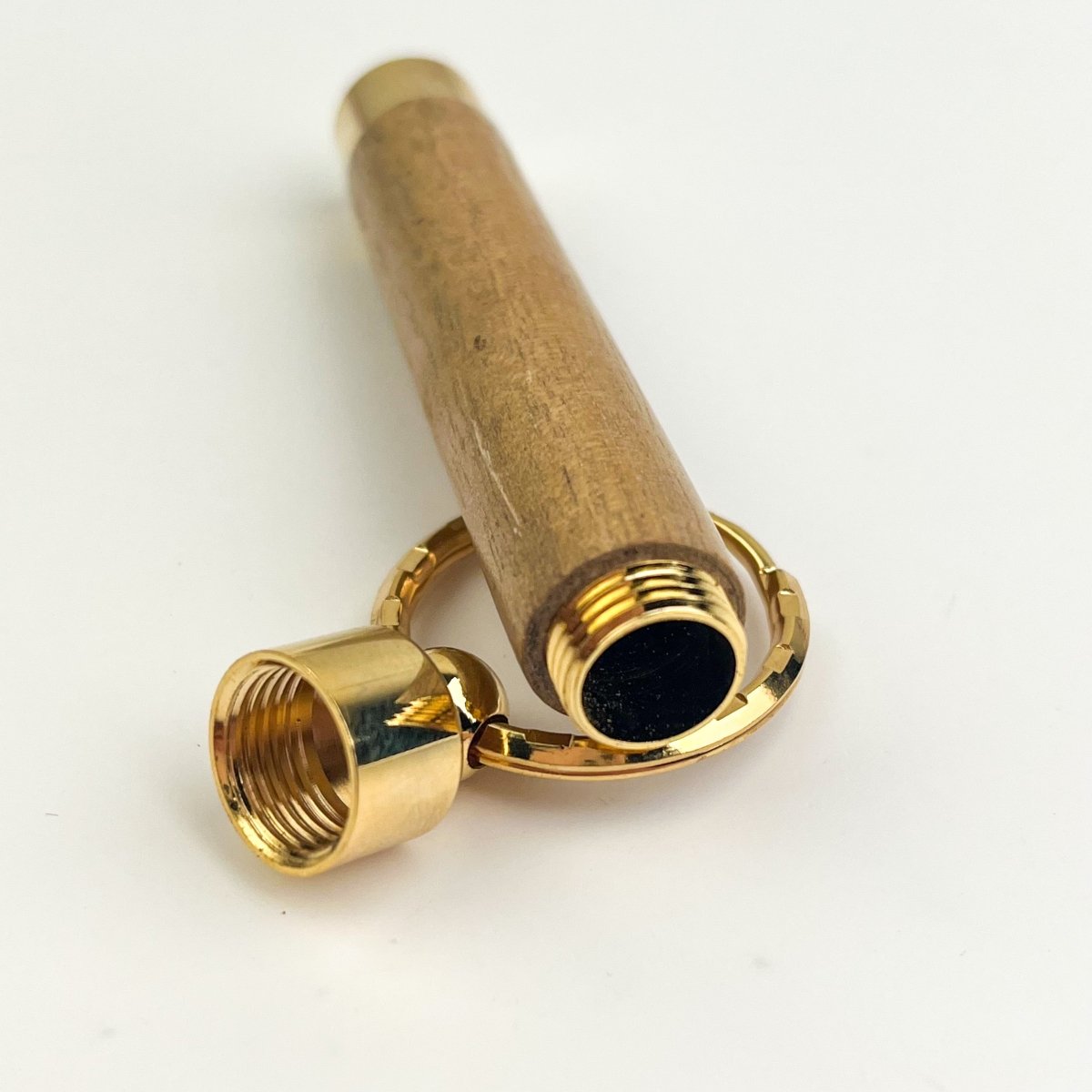 Handmade Wooden Needle Case with Keyring