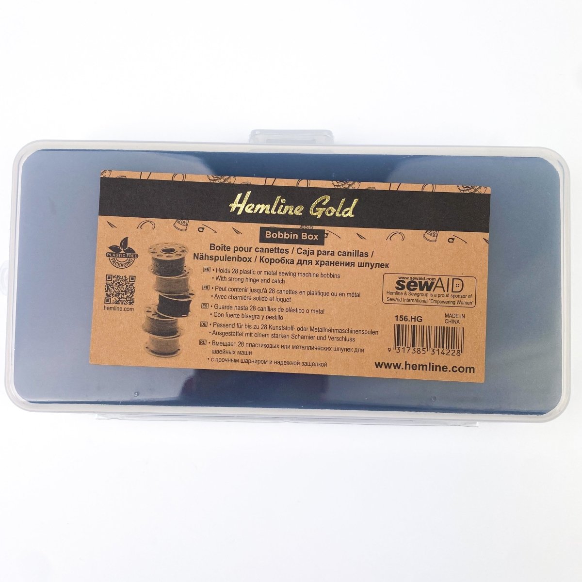 Hemline Gold - Bobbin Box With Tray