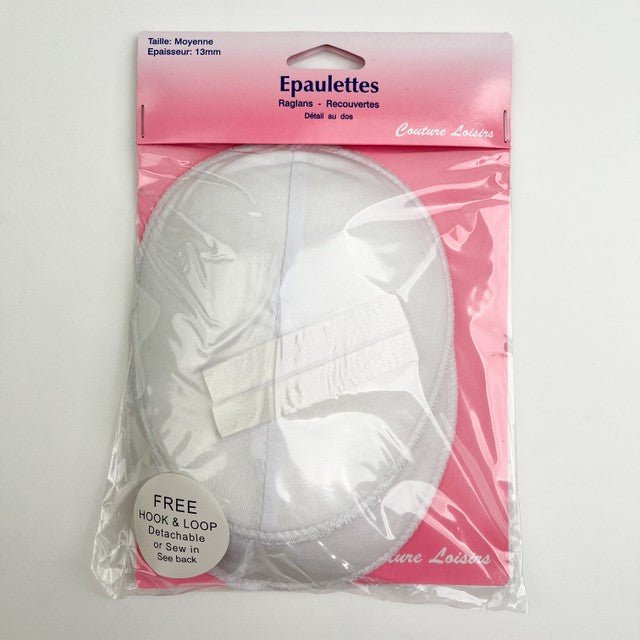 Hemline - Raglan Shoulder Pads - White