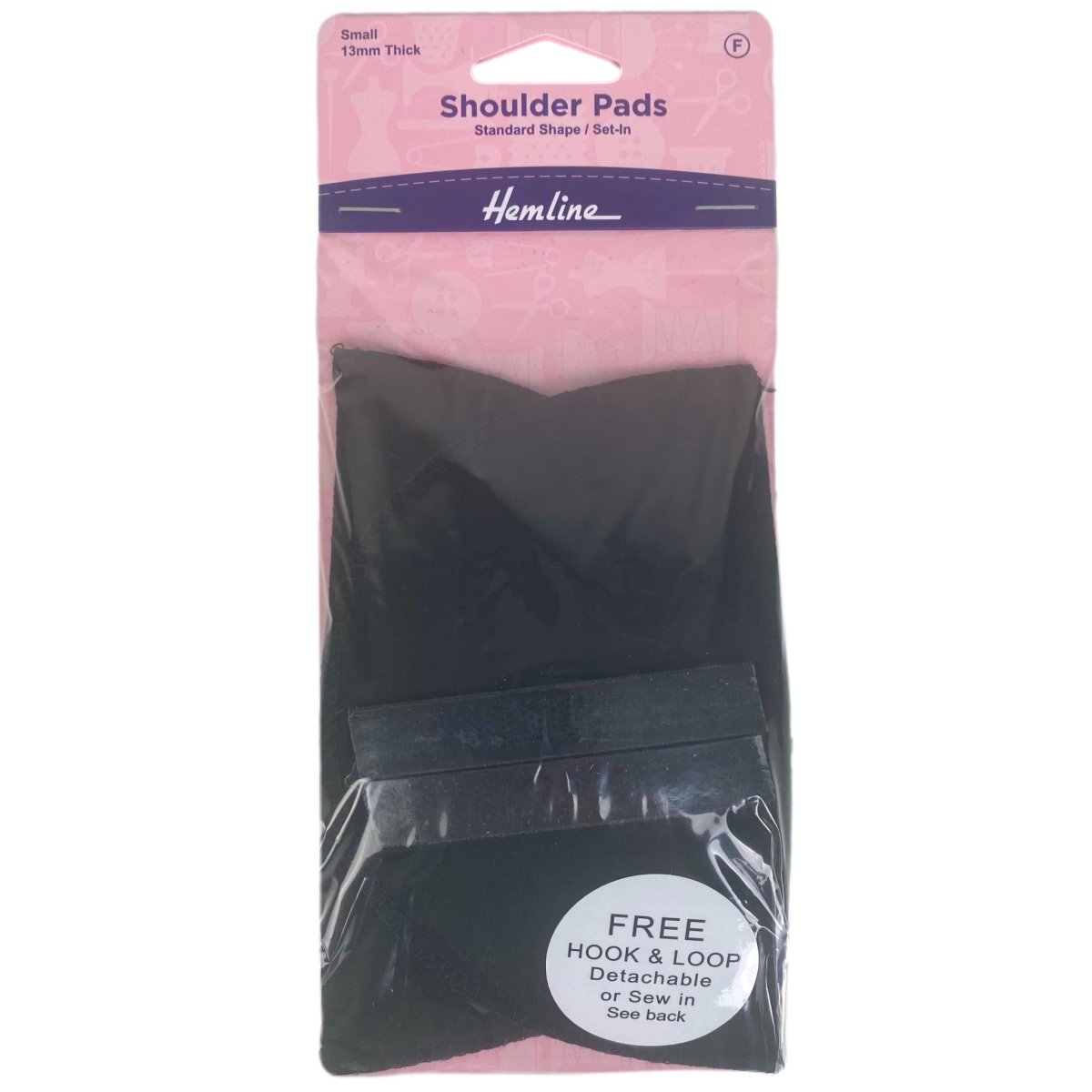 Hemline - Standard Set-In Shoulder Pads - Black