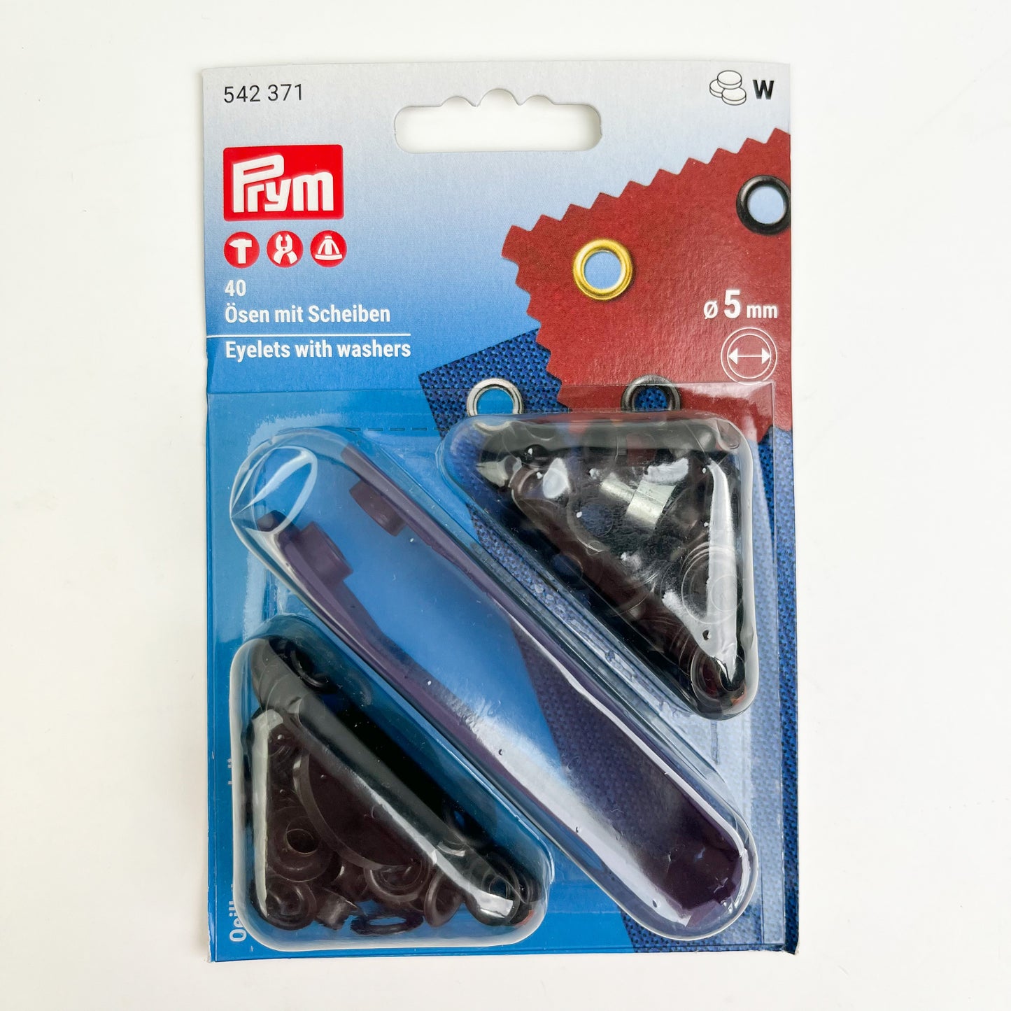 Prym - Eyelets with Washers - Black Brass - 4 sizes