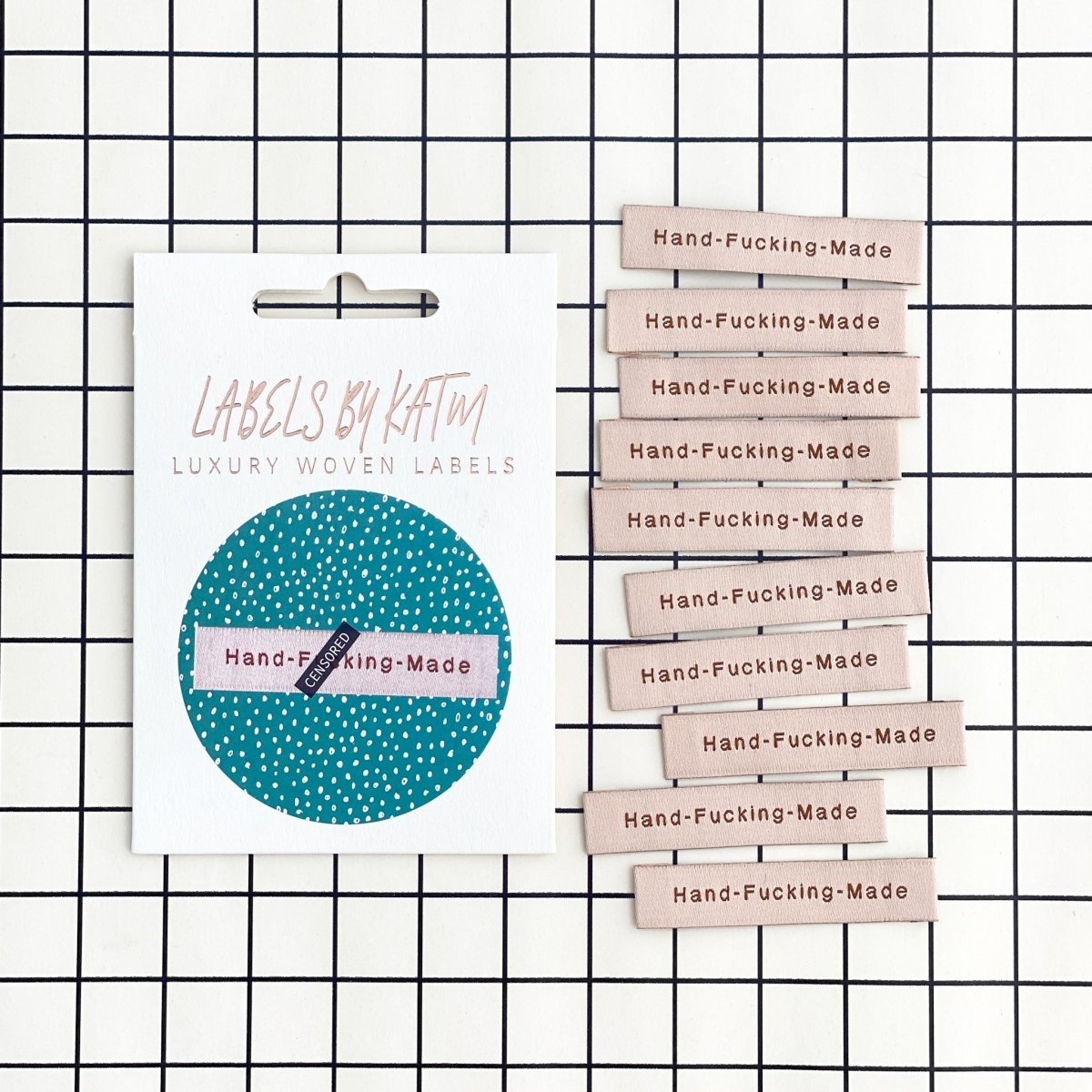 Kylie and the Machine - Woven labels - "Hand F*cking Made"
