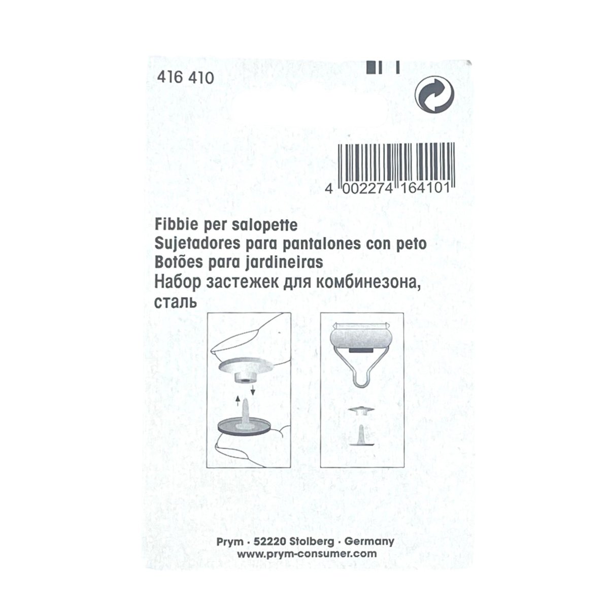 Prym - Dungaree / Overall Fittings - Sewing Gem