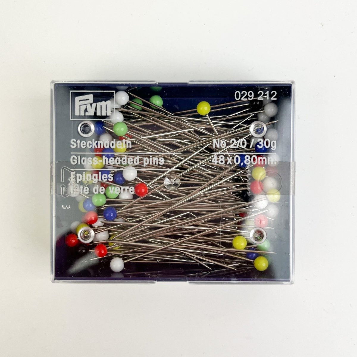 Prym - Glass Head Pins - Assorted Colours - Multiple Sizes - Sewing Gem