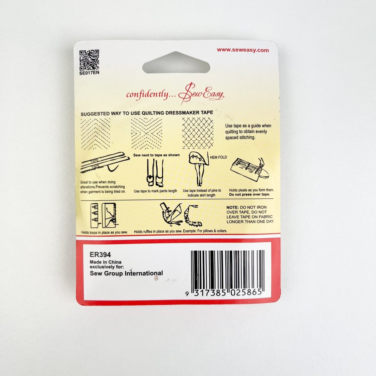 Sew Easy - Quilters Tape - Single Faced - Sewing Gem