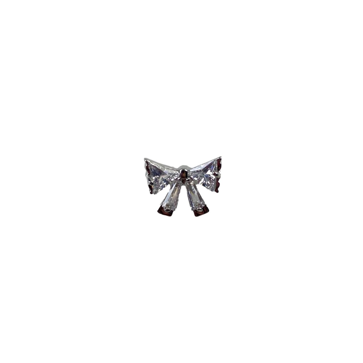 Sewing Gem - Cubic Zirconia Brass Shank Buttons - Bow Shape - Sewing Gem