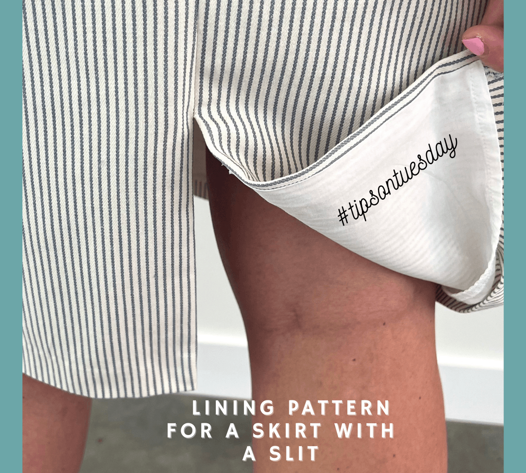Creating A Lining Pattern For A Skirt Slit - Sewing Gem