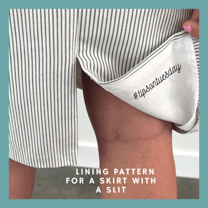 Creating A Lining Pattern For A Skirt Slit - Sewing Gem