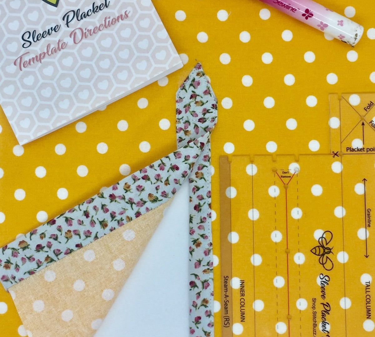 Using The Stitch Buzz Sleeve Placket Template - Sewing Gem