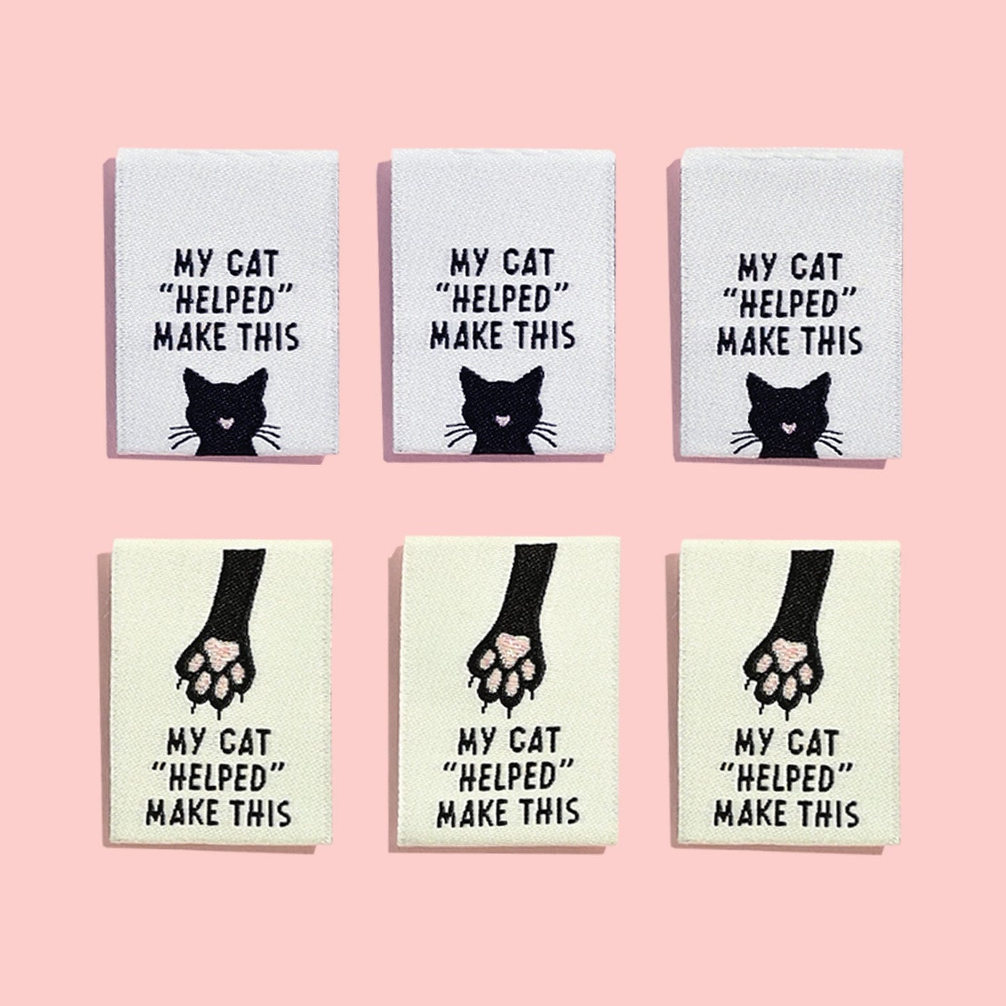 Kylie and the Machine - Woven Labels - "My Cat 'Helped' Make This"