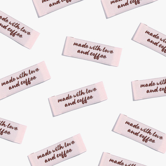 Kylie and the Machine - Woven labels - "Made With Love and Coffee"