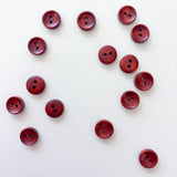 Sewing Gem - 2 Hole, Dark Red Wooden Buttons - Multiple Sizes