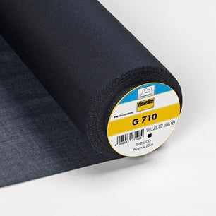 Vilene - Fusible Lightweight Woven Interfacing - G710 - Black or White