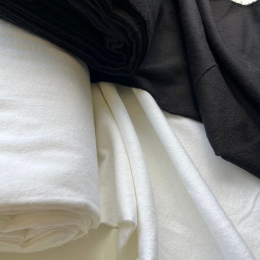 Cotton Domette - Black or White