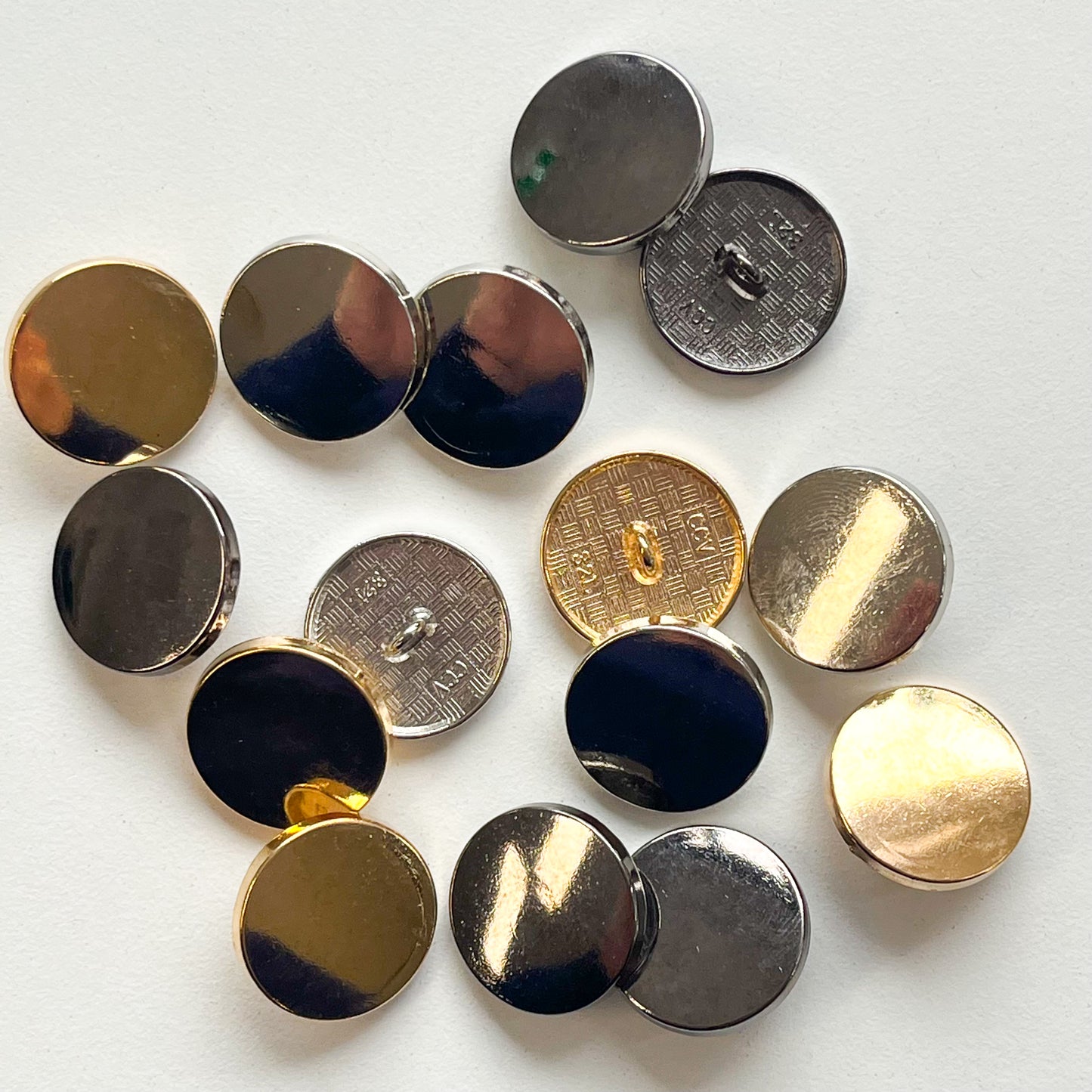Sewing Gem - Alloy Shank Button - Multiple Colours and Sizes