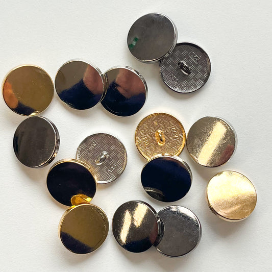 Sewing Gem - Alloy Shank Button - Multiple Colours and Sizes