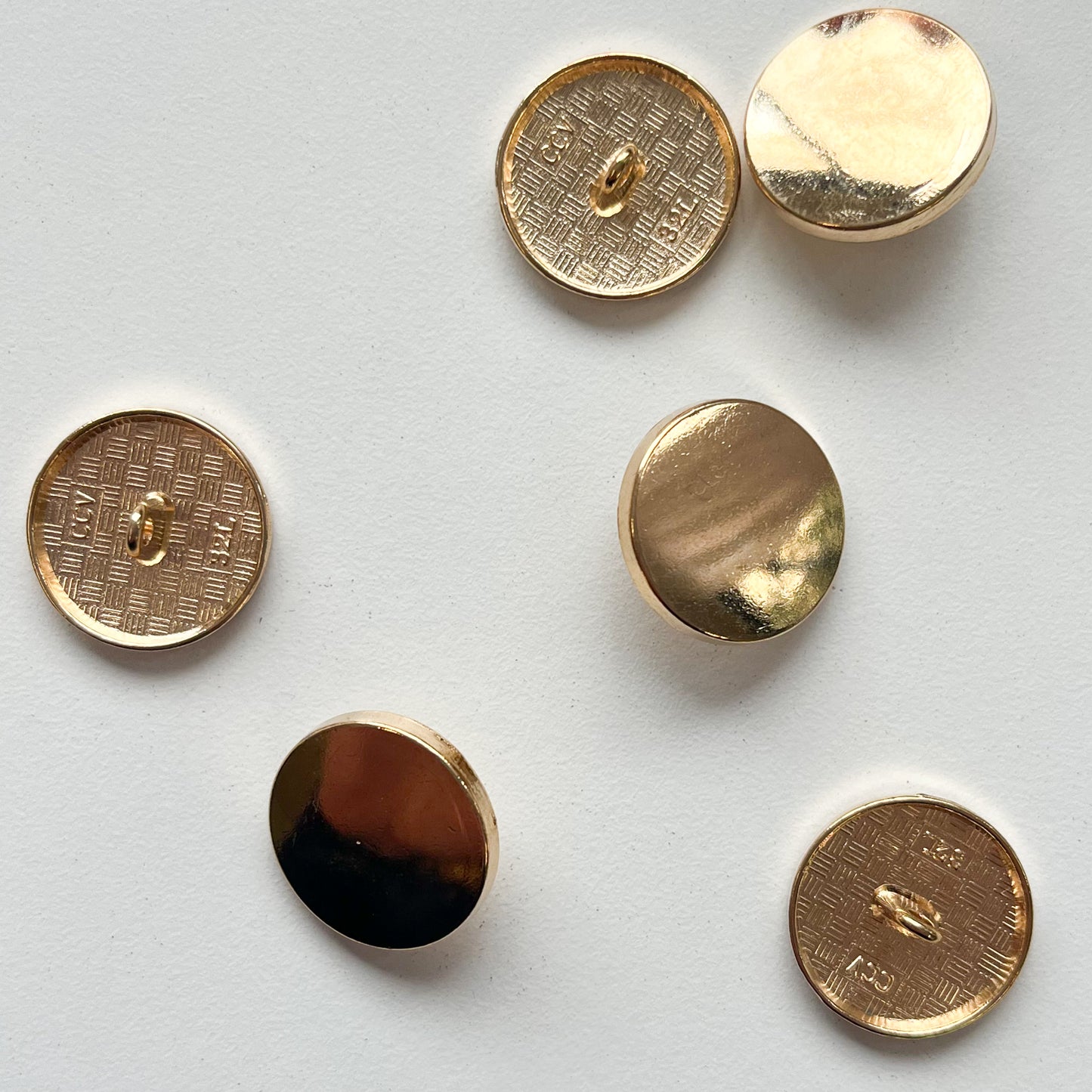 Sewing Gem - Alloy Shank Button - Multiple Colours and Sizes