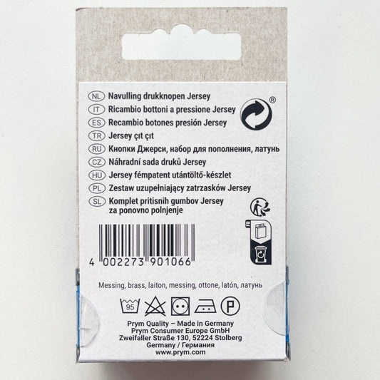 Prym - Jersey Fastener Refill Pack - Silver Ring Finish 10mm