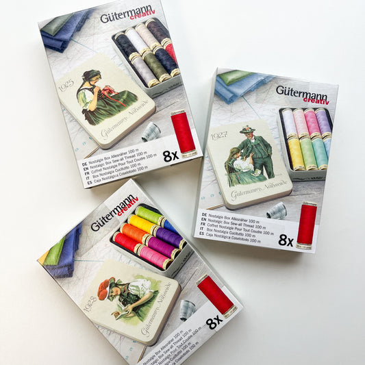 Gutermann - Nostalgic Box of Sew-All Thread - 3 Colour Sets Available