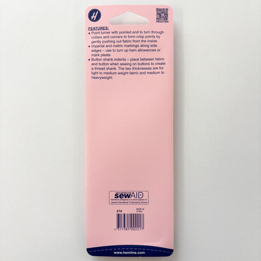 Hemline - Point Turner with Button Shank Gauge