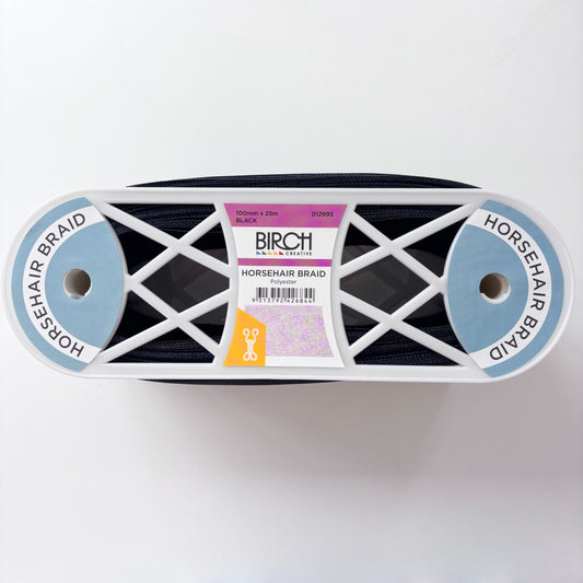 Horsehair Braid - Polyester - Black - Price Per Metre